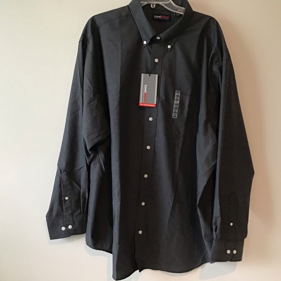 Roundtree & Yorke Other - Shirt 3XB Charcoal Dark Gray Travel Smart NWT